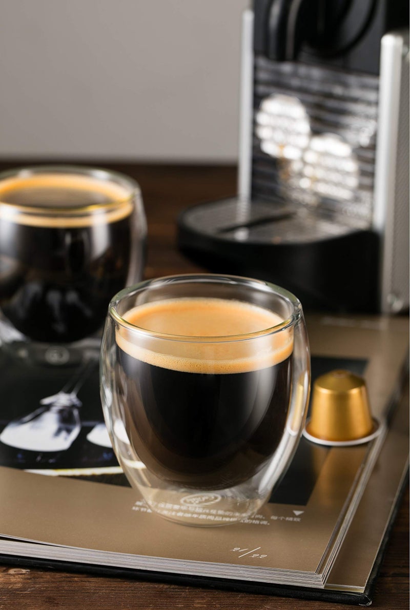 Baskety Glass Coffee Mug, Double Wall Glass Coffee Cups, Coffee Glasses Cups for Cappuccino, Latte, Espresso, Americano - 250 ML (Pack of 1) - Image 5