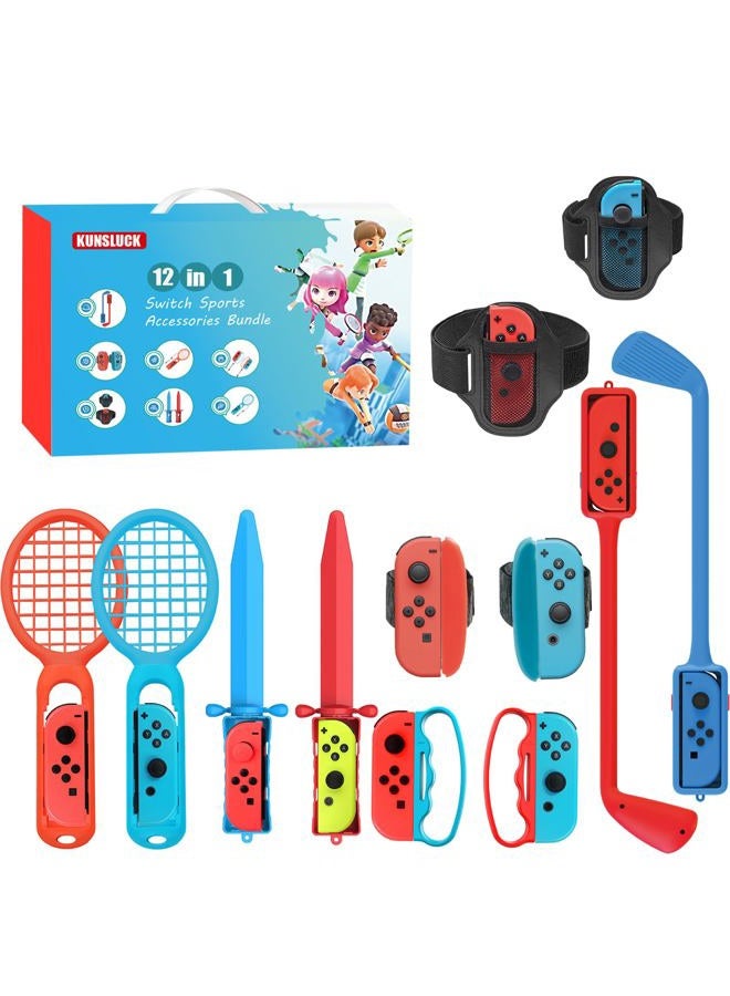 KUNSLUCK Switch Sports Accessories Bundle for Nintendo Switch Sports, 10 in 1 Nintendo Switch Sports Accessories Compatible with Switch/Switch OLED - Image 1