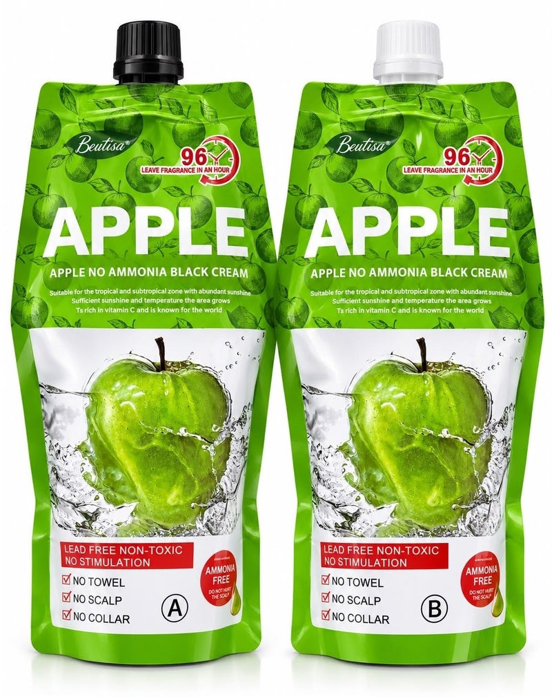 BEUTISA Apple No Ammonia Black Cream 500ml+500ml - Image 2