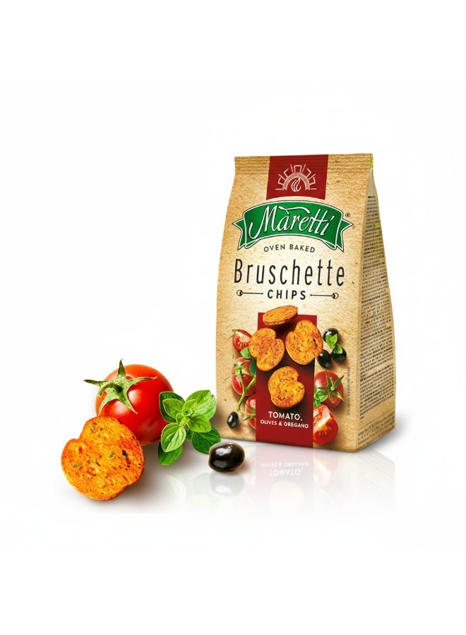 Maretti Bruschette tomato olives and Oregano Chips 70g - Image 2
