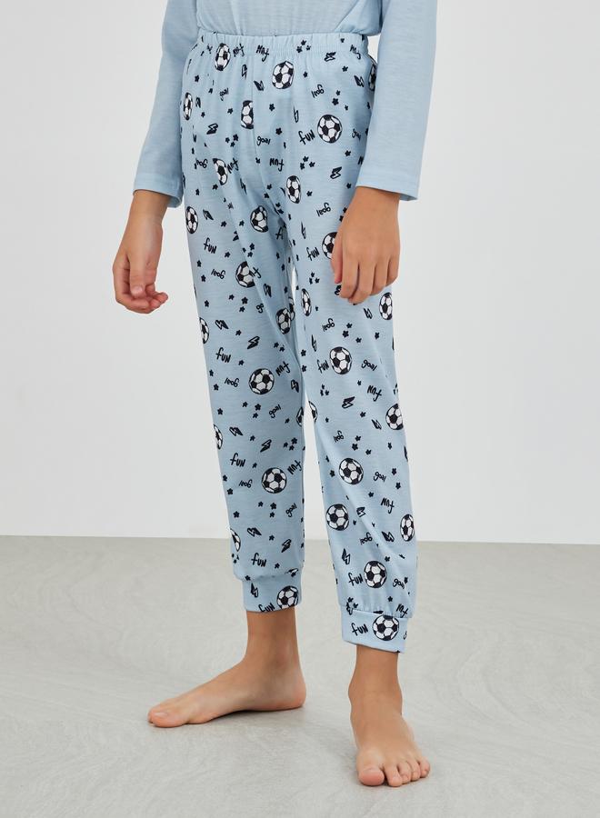Styli Styli Boys Printed Long Sleeve T-Shirt and Jogger Pyjama Set  - Image 5