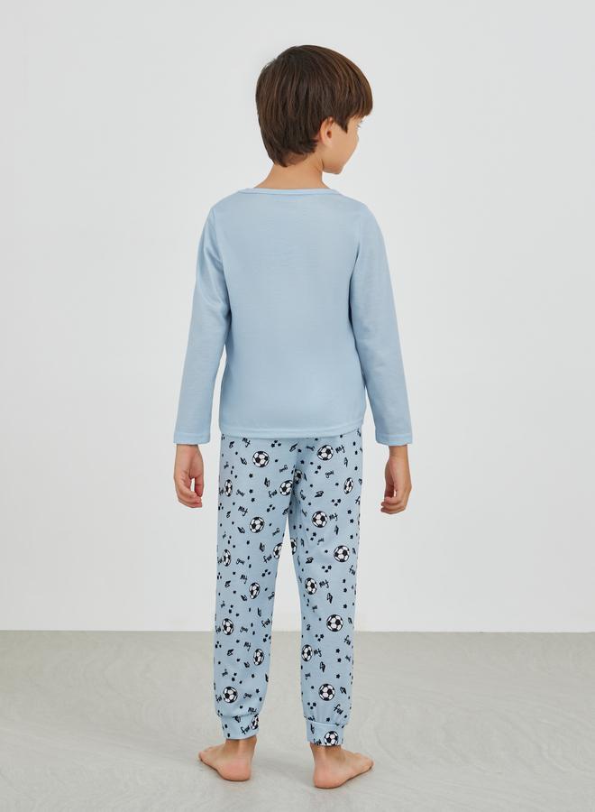 Styli Styli Boys Printed Long Sleeve T-Shirt and Jogger Pyjama Set  - Image 4