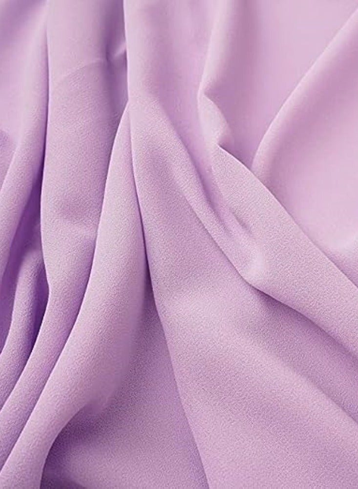 سكاي كشمير  وشاح شيلة شيلة ناعم من الشيفون الدجليل باللون الأرجواني الفاتح - Image 2