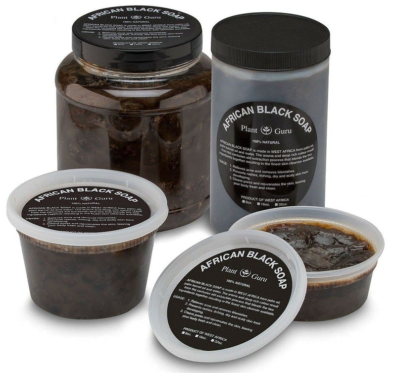 Plant Guru African Black Soap Paste 3.5 lbs. Bulk - 100% Raw Pure Natural From Ghana. Acne Treatment, Aids Against Eczema & Psoriasis, Dry Skin, Scars and Dark Spots. Great For Pimples, Blackhead. - Image 2