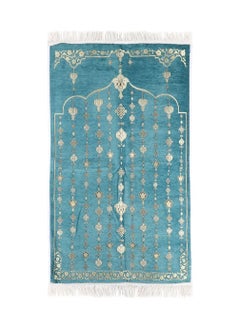 MANASEK Prayer Mat from the Eylul collection with a bag from the local brand Manasek | Original Saudi products | Made of polyester, cotton, and soft chenille fabric, comfortable and practical - 70 x 120 cm  - Image 1