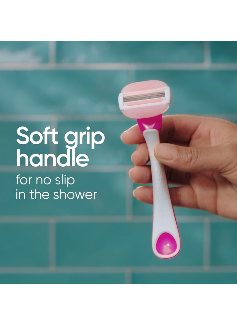 Gillette Venus ComfortGlide Disposable Razors for Women, 2 Count, White Tea Scented Moisture Bars for a Smooth Shave - Image 4