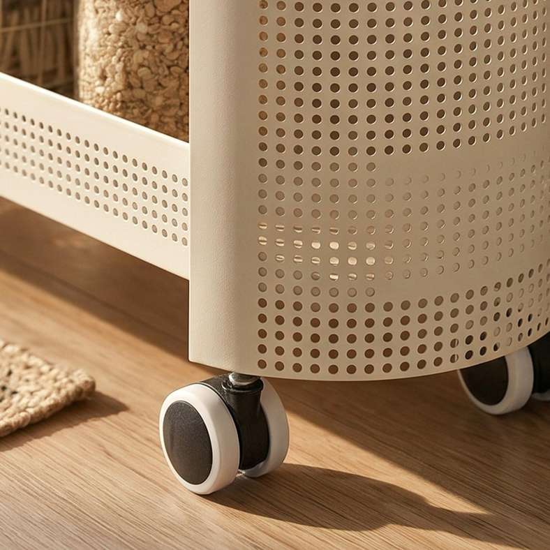 Pan Home Aviona 2-Tier Storage Rack with Wheels 49.5x17x68.7cm - White - 262WKI9900091 - Image 3