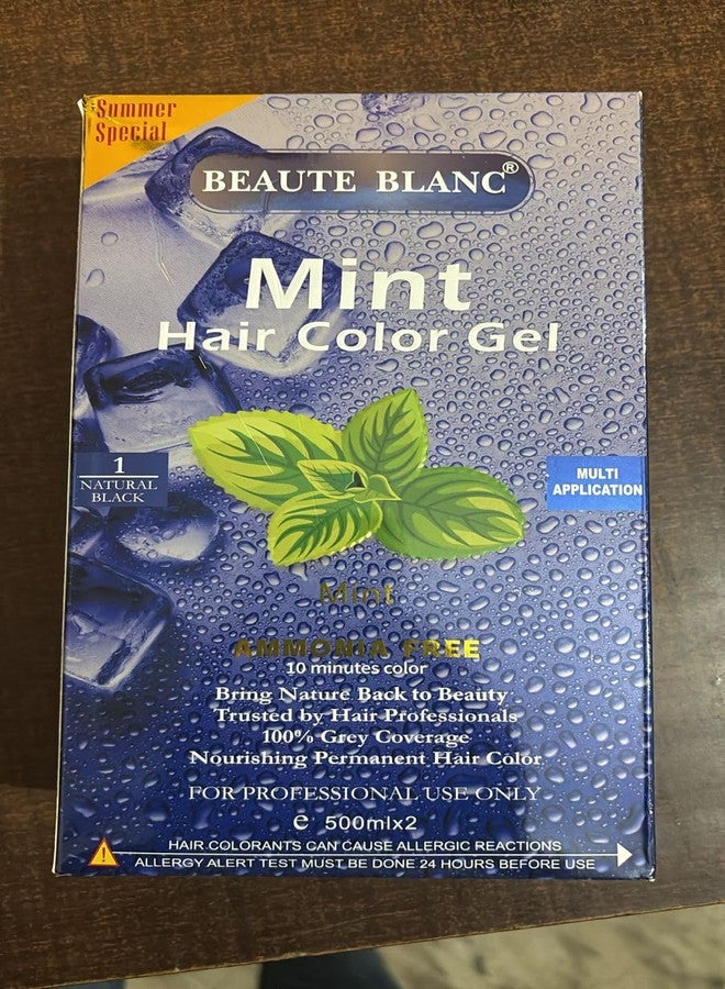 BEAUTE BLANC Professional Mint Hair Color Gel Dye For Hair Care, Natural and Organic Dye for Black Hair- 1000ml (Pack Of 1) - Image 5