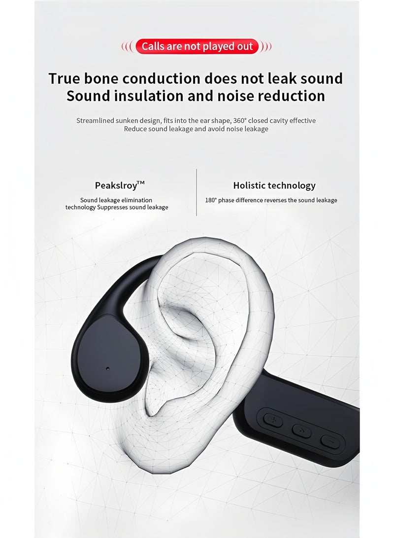 Flyview Bone Conduction Headphones IPX8 Waterproof 32GB Bluetooth 5.3 Wireless Headset with Microphone for Swim - Image 2