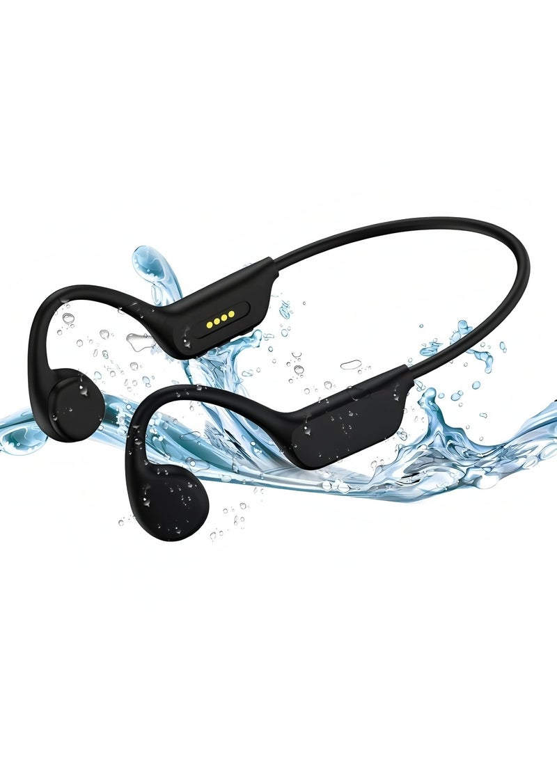 Flyview Bone Conduction Headphones IPX8 Waterproof 32GB Bluetooth 5.3 Wireless Headset with Microphone for Swim - Image 3