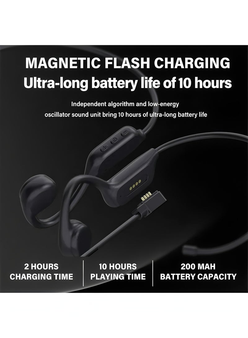 Flyview Bone Conduction Headphones IPX8 Waterproof 32GB Bluetooth 5.3 Wireless Headset with Microphone for Swim - Image 5