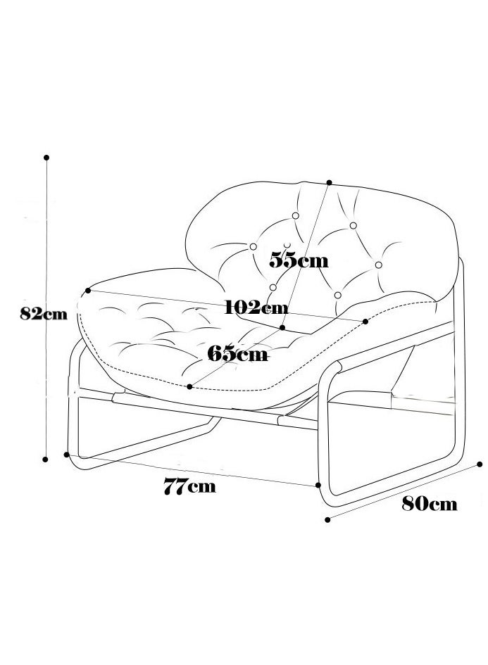 Old_Feller Bauhaus-Style Vintage Lounge Chair Premium Stain-Resistant PU Leather, Reinforced Chrome-Plated Base & Soft Cushioning, Ideal for Living Room/Balcony/Study/Bedroom(White)  - Image 4