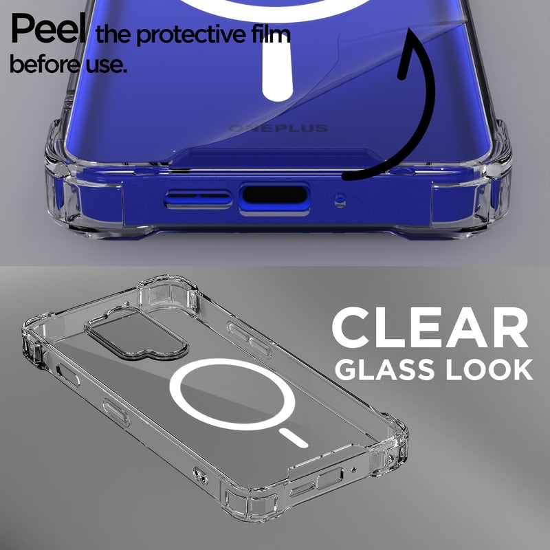 Pikkme Back Cover for OnePlus 8 Pro Mag-Safe Shockproof PC + TPU Protective Case Magnetic Support Bumper Case (Transparent Mag-Safe) - Image 3