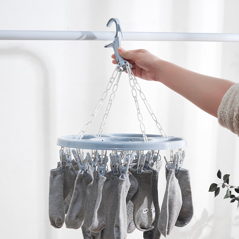 Round Laundry Drying Hanger with 18 Clips, Anti-fall Durable Clothes Holder - Image 3