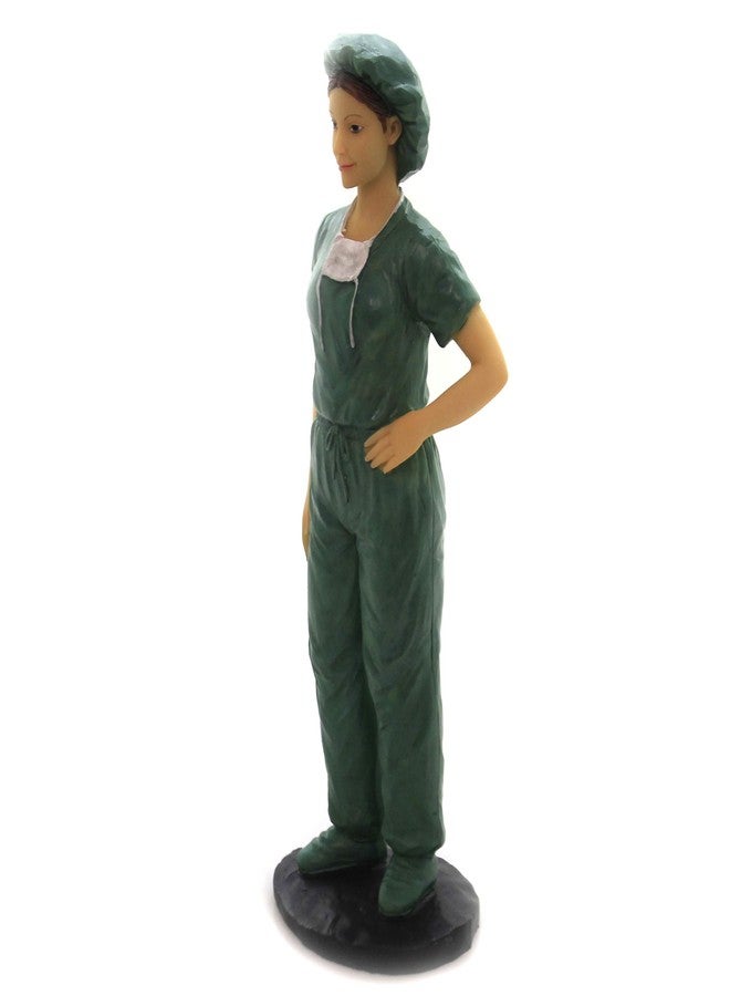 Ebony Treasures Professional Female Nurse in Scrubs Figurine, 8.5" Tall - Image 3
