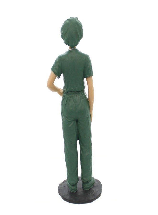 Ebony Treasures Professional Female Nurse in Scrubs Figurine, 8.5" Tall - Image 2