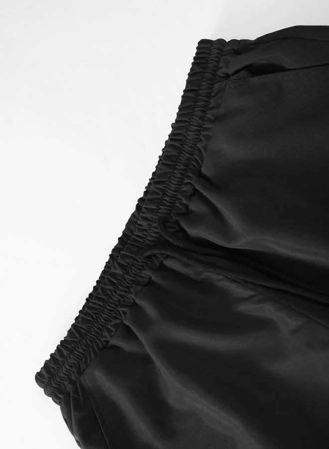 Take Two Men Black Casual Shirt and Drawstring Pants Co-ords