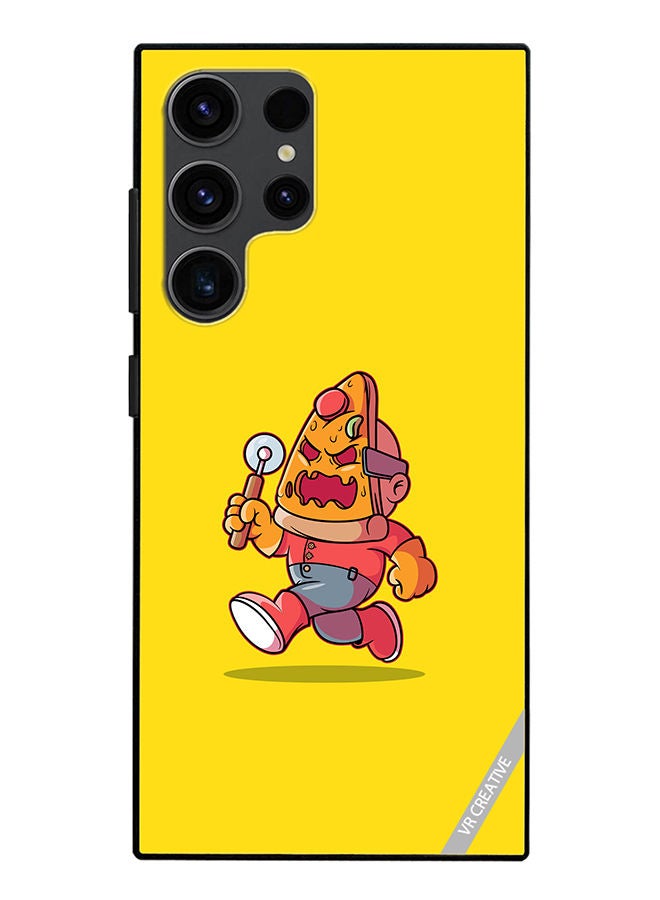 VR CREATIVE Protective Case Cover For Samsung Galaxy S23 Ultra 5G Pizza Killer Design Multicolour - Image 1