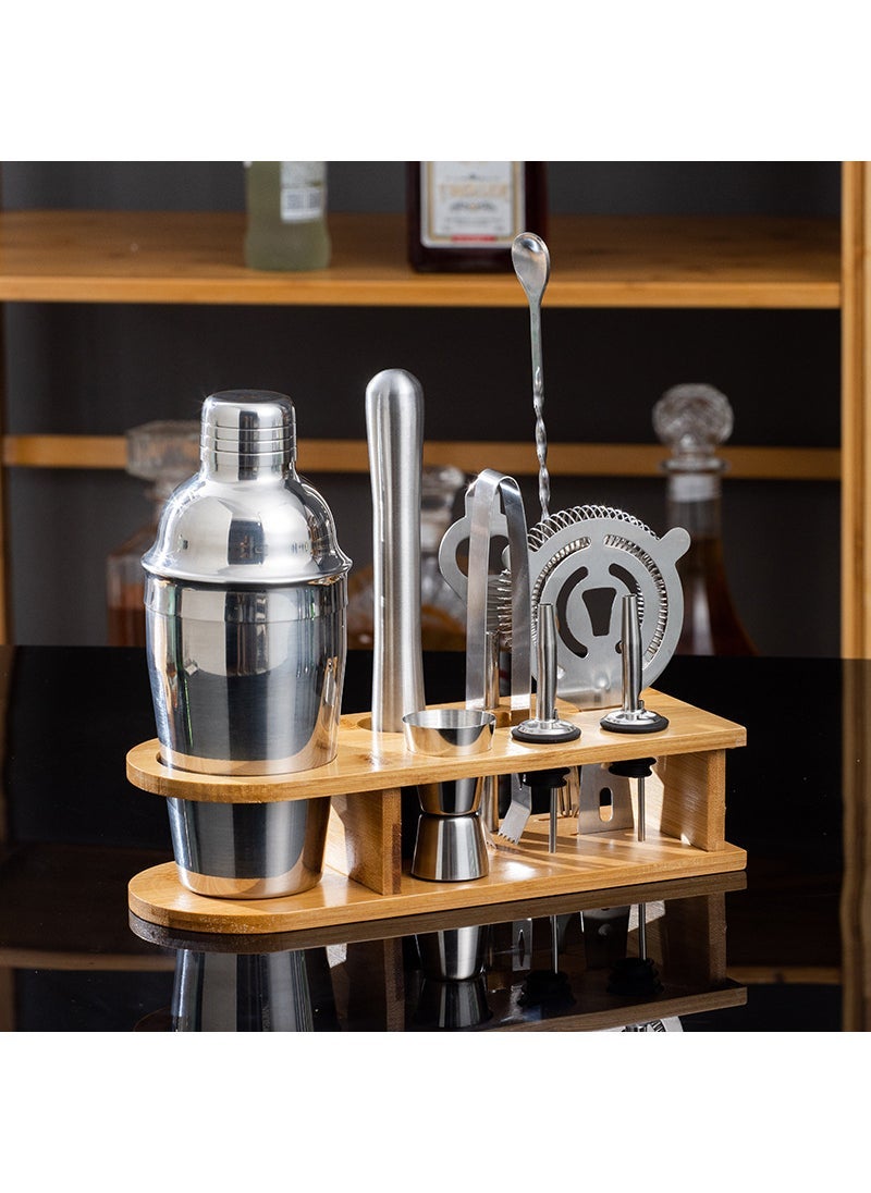Cocktail Shaker 10 Pieces Set Cocktail Shaker Full Set Hand Cocktail Shaker Stainless Steel Pot Professional Cocktail Shaker 550ML  - Image 1