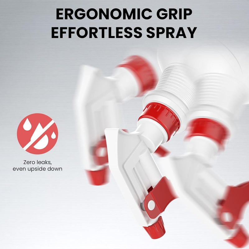 LiBa Spray Bottles (4 Pack,16 Oz), Refillable Empty Spray Bottles for Cleaning Solutions, Hair Spray, Watering Plants, Superior Flex Nozzles, Mist Sprayer, Bleach/Vinegar/Rubbing Alcohol Safe - Image 4