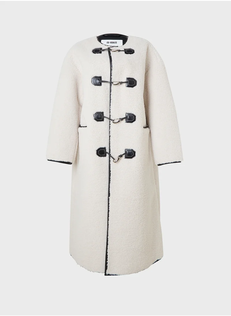 4th & Reckless Piping Detail Longline Coat