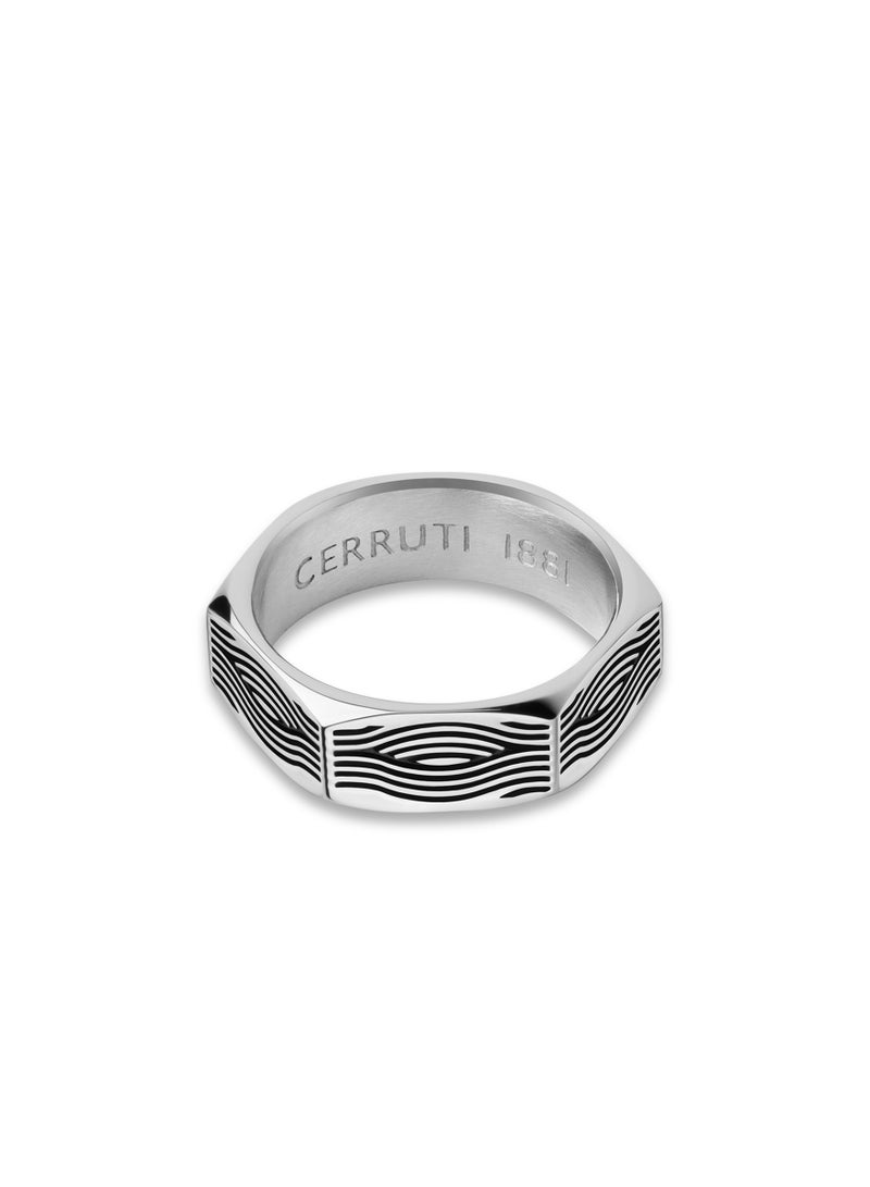CERRUTI 1881 Comb Silver Finger Ring For Men 64  - Image 1