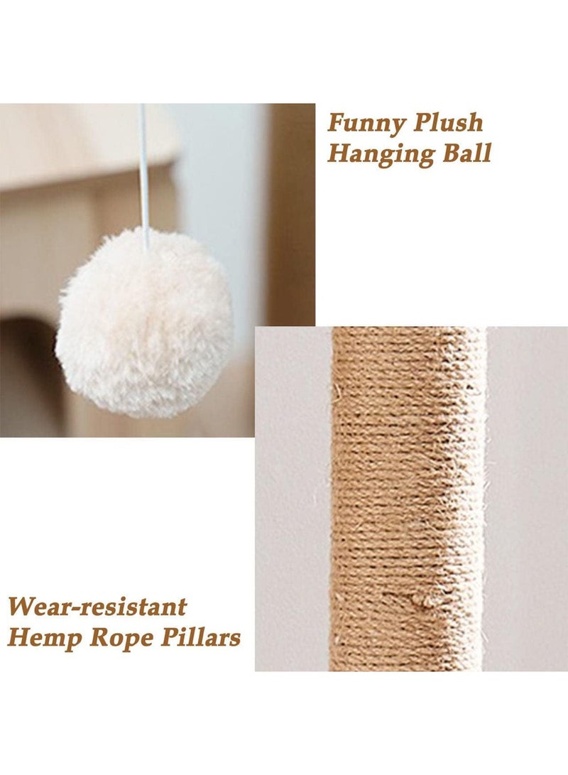 مونوج شجرة قطط مع أعمدة خدش من نبات السيزال، بيت لعب للقطط، برج كبير متعدد المستويات ومكان للراحة للقطط - Image 5