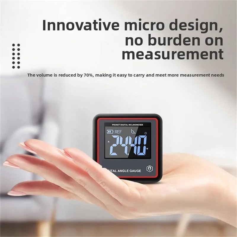 Digital Angle Finder, Small Inclinometer Micro Digital Display Angle Gauge Ruler Level Meter Suction Type With Magnetic,Angle Finder - Image 3