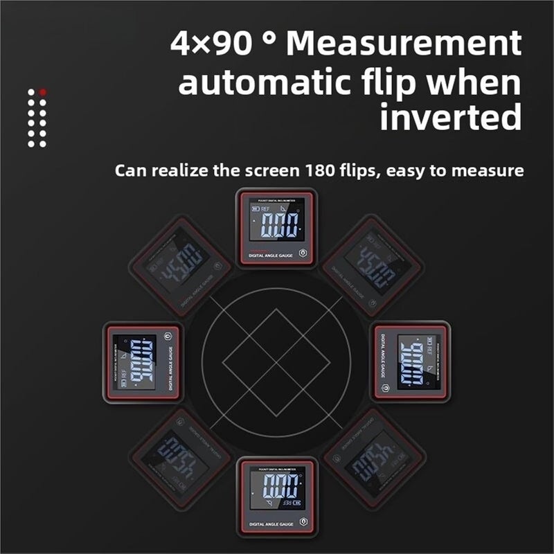 Digital Angle Finder, Small Inclinometer Micro Digital Display Angle Gauge Ruler Level Meter Suction Type With Magnetic,Angle Finder - Image 2