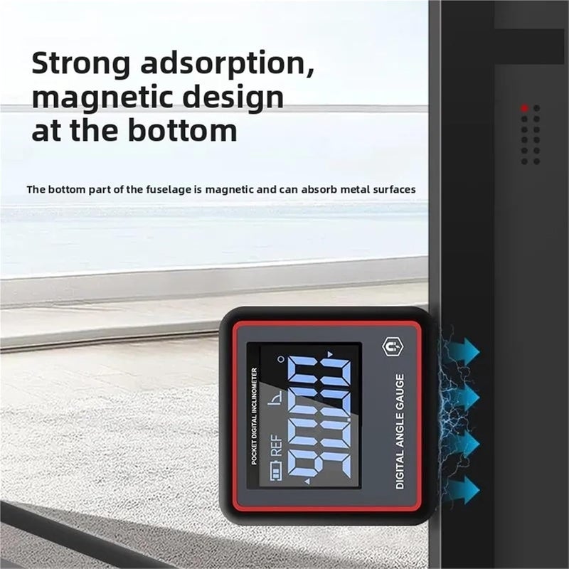 Digital Angle Finder, Small Inclinometer Micro Digital Display Angle Gauge Ruler Level Meter Suction Type With Magnetic,Angle Finder - Image 4
