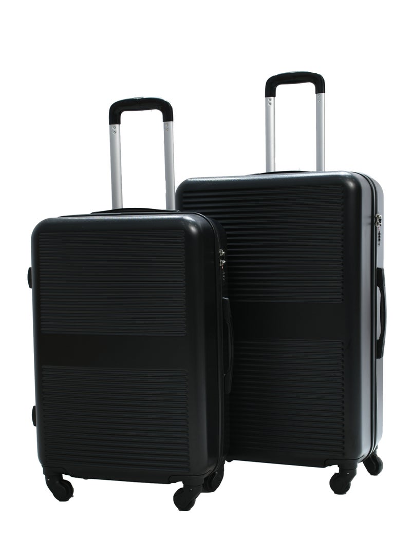 MORANO 3-Piece Unisex Morano Travel Luggage Trolley Set Size 28''-24-20'' Inch Black - Image 2
