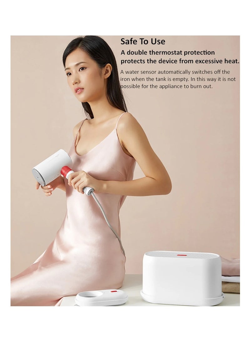 Deerma HS007 Portable Handheld Steamer Travel Steamer Mini Travel Steamer Special Folding Handle Remove Wrinkles Fast Heating 100ml Water Tank - White 100 ml 700 W HS200-WHITE White - Image 5