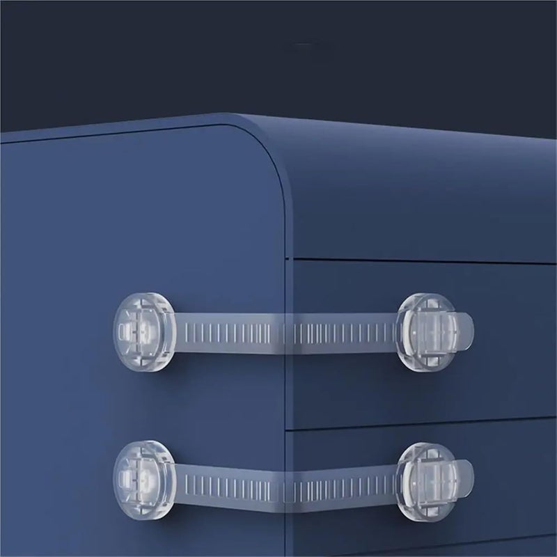 Child Safety Locks 40 Pcs Furniture Anchors Transparent Protection Straps - Image 5