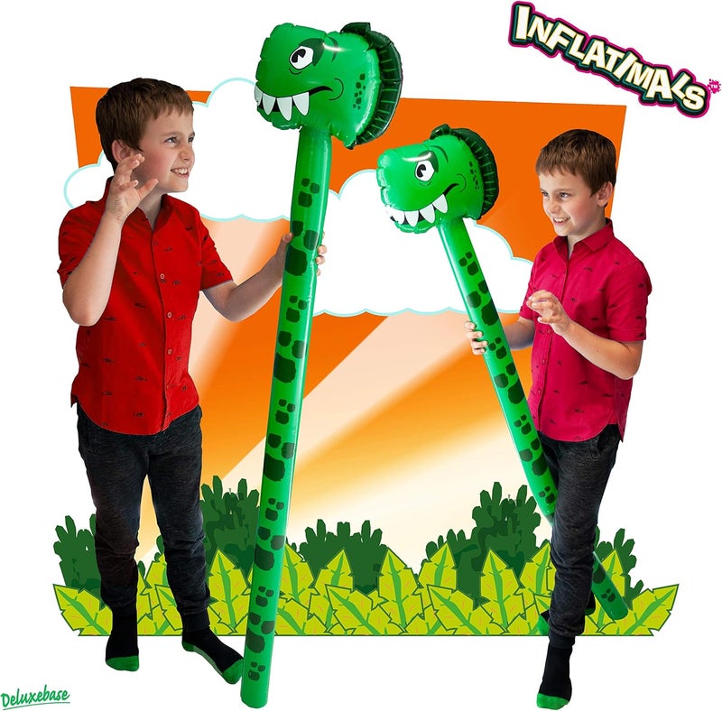 Inflatimals - T-Rex from Deluxebase. Prehistoric Animal Inflatable Toy, Green Blow Up Kids Party Decoration, Reusable Event Supplies & Room Decor, Inflates to 4.5ft. - Image 2