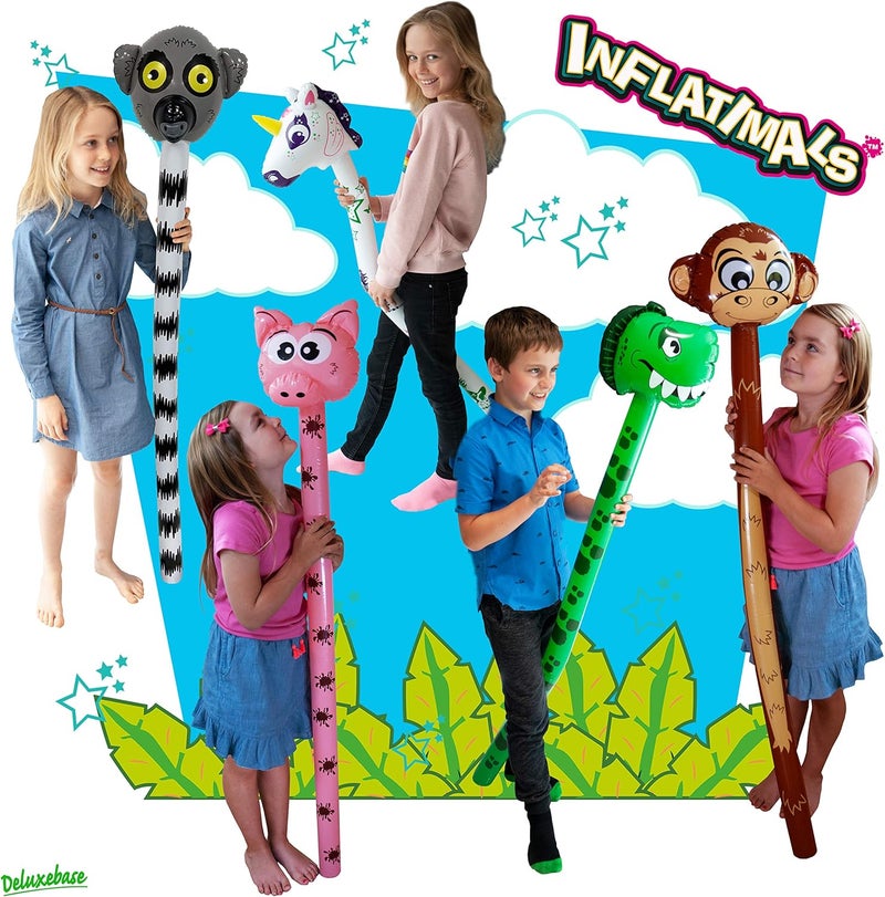 Inflatimals - T-Rex from Deluxebase. Prehistoric Animal Inflatable Toy, Green Blow Up Kids Party Decoration, Reusable Event Supplies & Room Decor, Inflates to 4.5ft. - Image 5