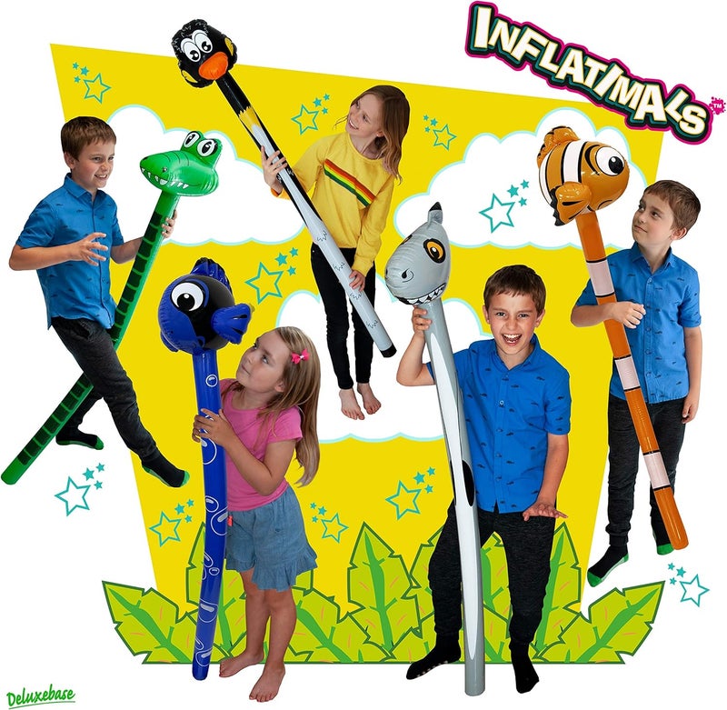 Inflatimals - T-Rex from Deluxebase. Prehistoric Animal Inflatable Toy, Green Blow Up Kids Party Decoration, Reusable Event Supplies & Room Decor, Inflates to 4.5ft. - Image 4