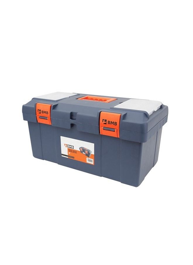 LAWAZIM Plastic Toolbox - 14.5inch - Toolbox for Tool Organization, Small Compartments Lid for Screws and Nuts, Non-Slip Handle, Secure Durable Latches and Spacious Interior for Power and Hand Tools  - Image 1