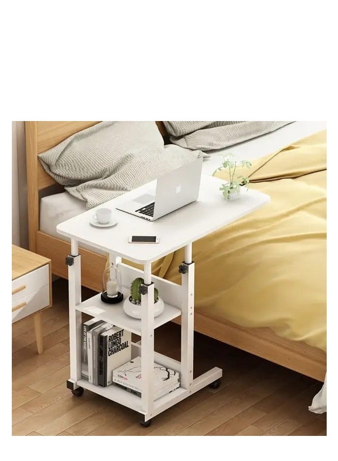 Bedside Table Dormitory Simple Bed Lazy Person Table Household Simple Bedroom Lifting Table Student Table Computer Desk with Wheels - Image 1