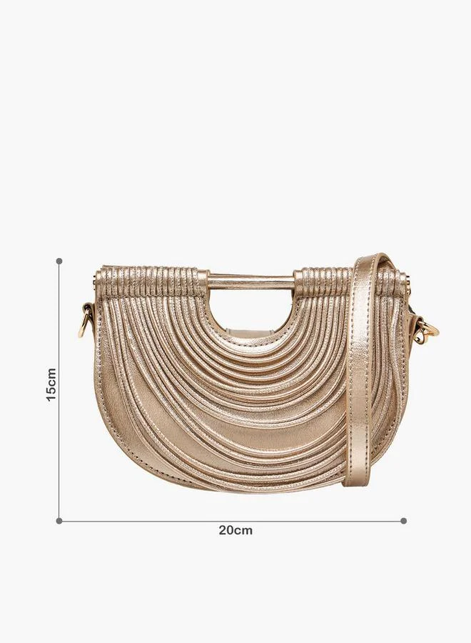 Flora Bella By Shoexpress Embellished Clutch With Detachable Strap