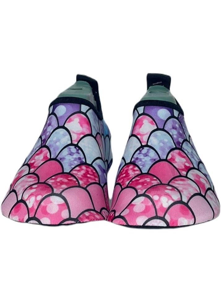 NICE Boys and Girls Water Shoes, Quick Drying Non-Slip Beach Shoes, Children's Cartoon Multicolor Swimming Socks  - Image 1