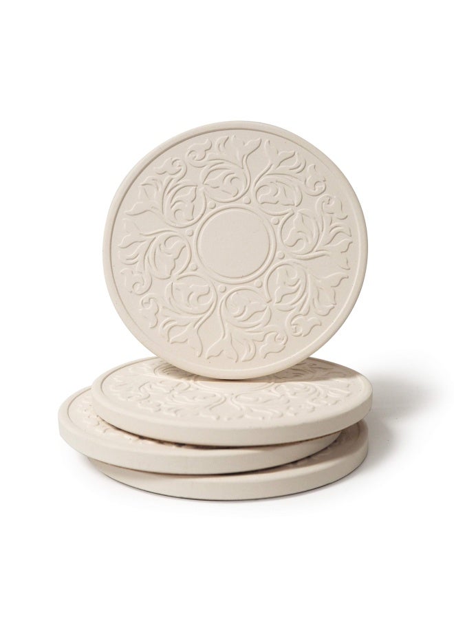 CoasterStone Absorbent Stone Coasters   Victorian Lace Set of 4 - Image 1