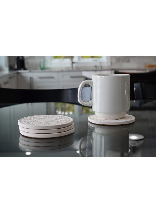 CoasterStone Absorbent Stone Coasters   Victorian Lace Set of 4 - Image 2