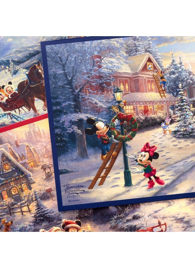 Hallmark Hallmark Thomas Kinkade Boxed Christmas Cards Assortment, Mickey Mouse (3 Designs, 24 Cards with Envelopes)  - Image 5