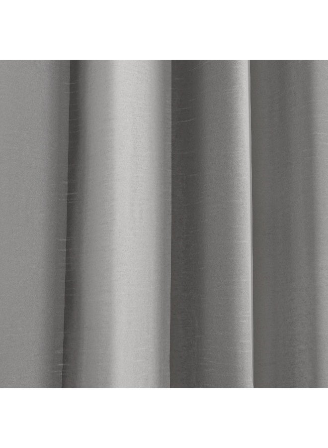 Home Box Isla Dupioni Blackout Curtain - Grey - Image 3