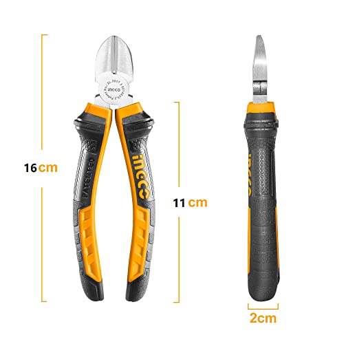 Ingco Diagonal Cutting Pliers, Anti-Rust Diagonal Cutting Pliers 6"/160mm - Image 5