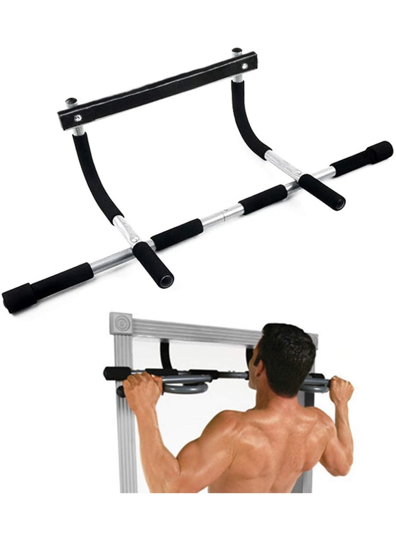 Generic 220LB Doorway Pull-Up Bar – Portable Strength Training System for Home, Over-Door Pull-Up Bar for Sit-Ups, Dips, and Full Body Workout  - Image 1
