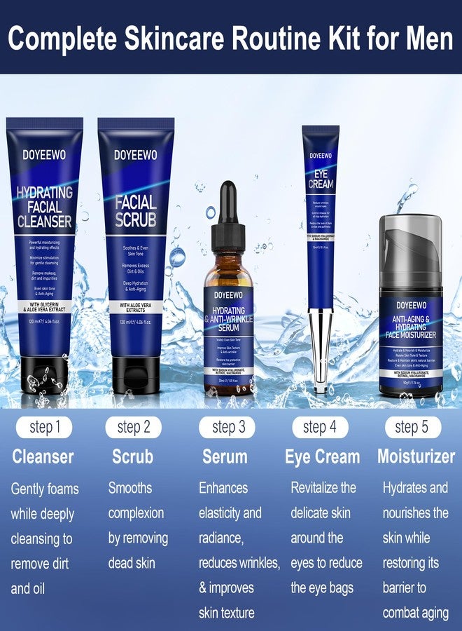 DOYEEWO Skin Care for Men,Professional Mens Skin Care Set for Hydrating,Anti-Aging & Wrinkle Facial Skin Care Routine Kit,Christmas Valentines Fathers Birthday Gifts for Men Him Dad Father Boyfriend Husband - Image 3