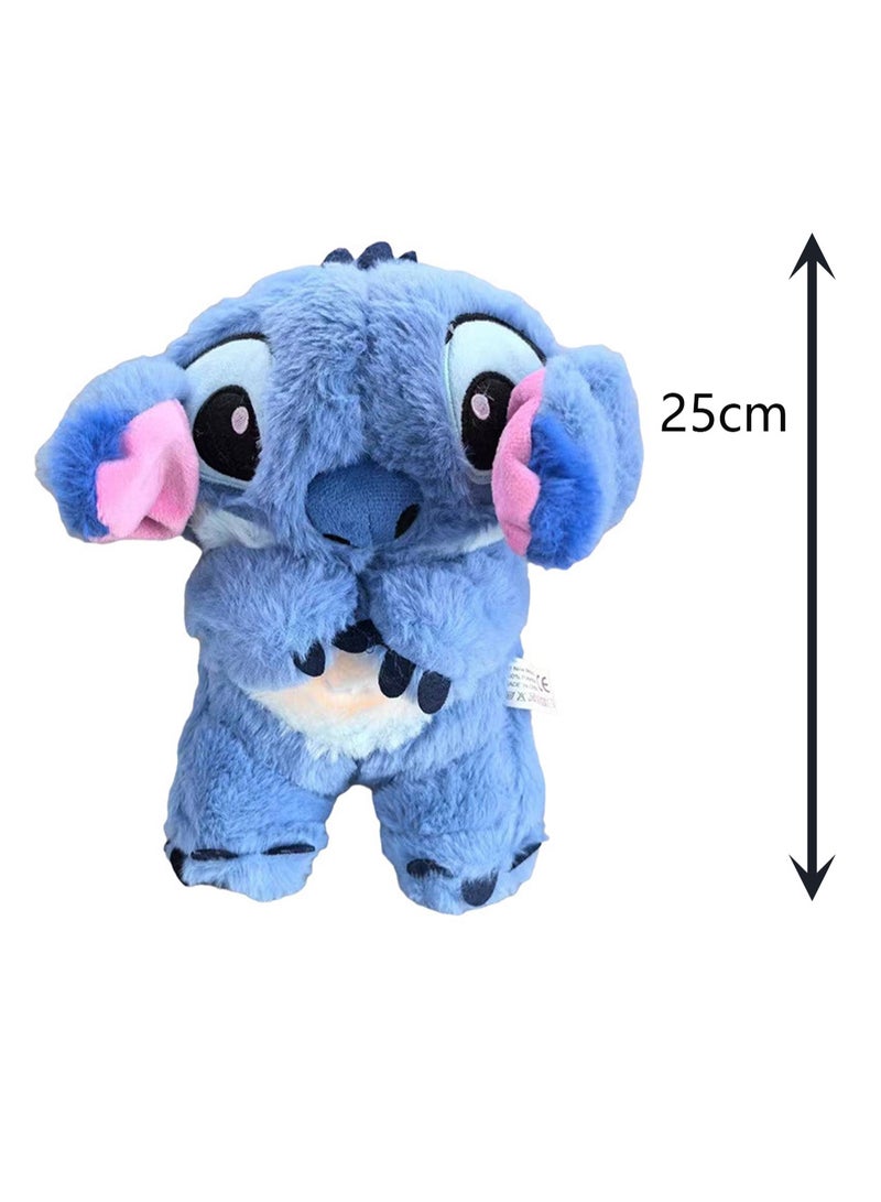 Breathing Bear Plush Toy Glowing Doll Children's Sleeping Doll Suitable as Birthday Gift Home Decoration (Blue) - Image 2