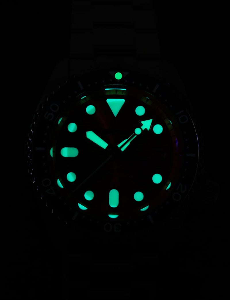 TACTICAL FROG Heimdallr Automatic Mens Watch, NH36A Movement C3 Luminous Dive Watches for Men Stainless Steel SKX007, 200 Meter Water Resistant, Yellow 3links - Image 5