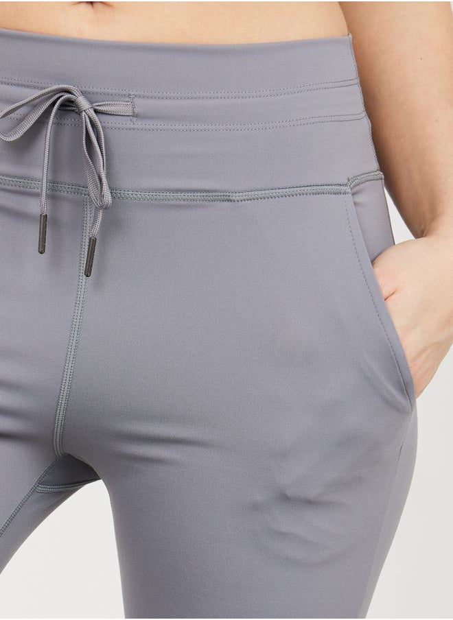 Styli Wide Drawcord Waistband Flared Legging with Pocket  - Image 3
